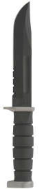 2026 KA-BAR D2 EXTREME FIGHTING/UTILITY KNIFE, BLACK HARD PLASTIC SHEATH, SERRATED