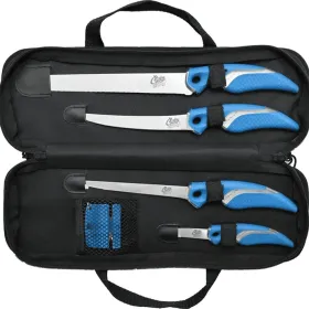 2026 CUDA 6 Piece Knife Set, Includes 4 Knives, Sharpener & Ballistic Nylon Case