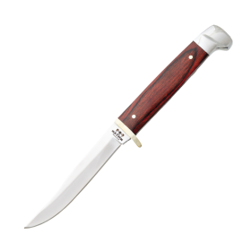 2023 BEAR 6 3/8' ROSEWOOD SMALL HUNTER W/LEATHER SHEATH