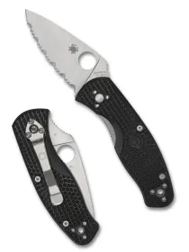 2025 DISC. SPYDERCO REVEAL 9, Persistence Lightweight Black Blade, SERRATED Edge