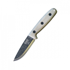2026 ESEE Bolieu Design, Scandi Grind, Micarta Handles, Leather Sheath