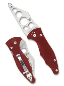 2026C SPYDERCO Yojimbo 2 G-10 Red Trainer,