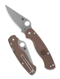 2026N Spyderco, Reveal 20, Para Military 2 Brown Lightweight CPM 15V  SPRINT, Plain Edge, MAP:$ 165.75