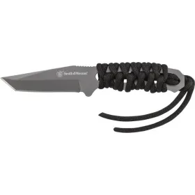 2026 Smith & Wesson Tanto Fixed Neck Knife, Paracord Wrapped Handle, Nylon Fiber Sheath, Box