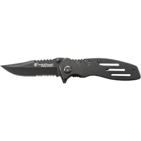 2026 Smith & Wesson Extreme Ops Liner Lock Black Clip Point Blade w/Ambidextrous Thumb Knobs Black Aluminum Handle, Box