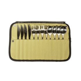 Outdoor Camping Cutlery Set With Storage Bag