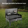 1pcs box home outdoor folding grill portable multifunctional camping barbecue grill, comes with tools, easy to use, suitable for outdoor camping