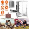 Foldable Camping Wood Burning Stove with Grill