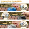 13000W Portable Windproof Camping Stove Five-head Gas Cooking Burner with Piezo Ignition Stepless Flame Control Fit For ISO-butane, Propane