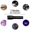 2 IN 1 LED Flashlight UV + white Zoomable LED Flashlight Detection Lamp(TK/TMEU for self-pickup)