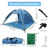 Beach Tent Outdoor Waterproof Tent Canopy for 4-6 Person with 3 Door Openings Carrying Bag UPF50+ Easy Setup for Beach Picnic Camping Hiking Adventure