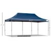 Outsunny 10x20 Pop Up Canopy, 7 Removable Sidewalls, Privacy Features, Roller Bag, Upgraded Frame, Blue