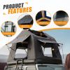Portable Amphibious Inflatable Tent For Camping Foldable Offroad Roof Top Tent Floating Tent (With Ladder, Black)