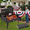 "3-Height Adjustable Grill – Windproof Portable Charcoal BBQ for Camping Tailgating Picnics"