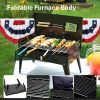 "3-in-1 Portable Charcoal Grill - Lightweight Toolbox Style Foldable BBQ for Camping Tailgating Hiking"