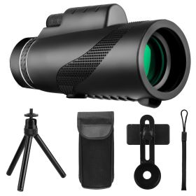 1Pc 80x100 HD Monocular Telescope For Adults BAK-4 Prism High Power Monocular For Smartphone With FMC Lens Phone Adapter Tripod Case For Bird Watching