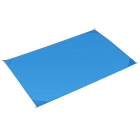 Portable Beach Blanket 4.68 6.6aterproof Foldable Camping Rug Pocket Sandproof Picnic Mat for Camping Picnic Hiking Grass Travel (Option: Blue)