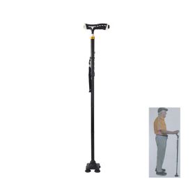 Multifunctional Folding Elderly Walking Sticks With Lights (Color: As pic show, Type: Style B)